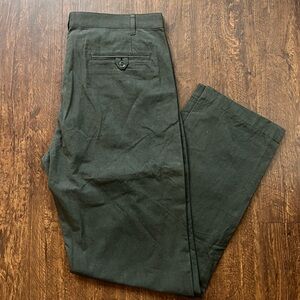 New! Entireworld Dark Olive Trousers Chinos Pants Sz 34